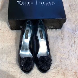 White House Black Market sequin heels